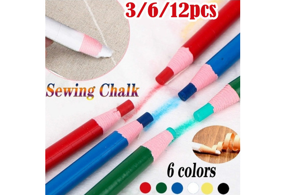 10Pcs Professional Tailors Chalk and 12Pcs Sewing Mark Pencil with 12Pcs 6 Colors Disappearing Erasable Ink Fabric Marker Pen SunFuture 34Pcs Sewing Tool Kit