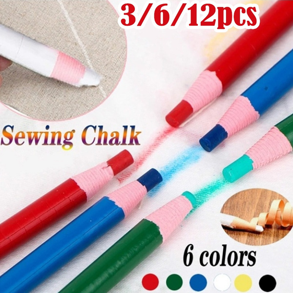 Home Sewing Tools 3/6/12 Pcs Fabric Pencil Chalk Marker Pen Quality Sewing  Marker Pen Cut-free for Tailor Sewing Tools