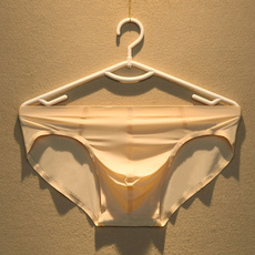 Underwear, menseamlessbrief, Elastic, solid