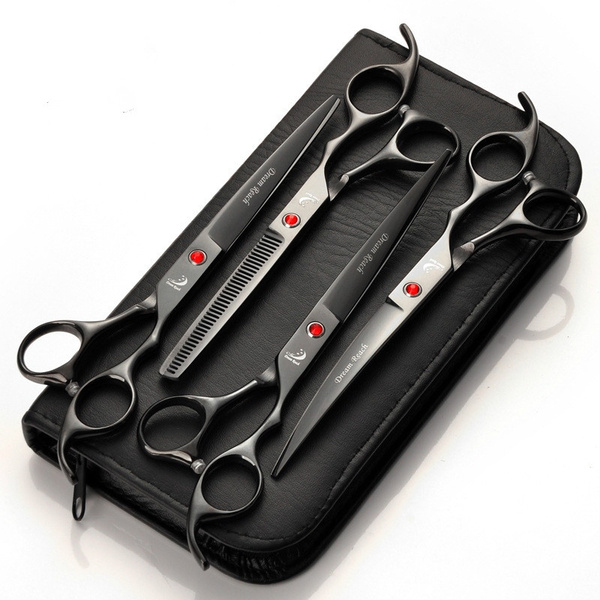 7 inch Pet Dog Grooming Scissors Black Downward Curved Shears Haircut Tool 7 inch Pet Dog Grooming Scissors Black Downward Curved Shears Haircut Tool