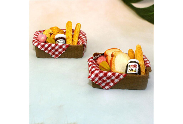 4Pcs Bread dollhouse miniature food breakfast snack desseh3