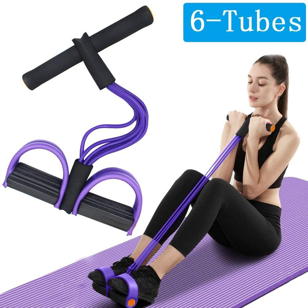 Multifunction Tension Rope 6-Tube Elastic Yoga Pedal Puller