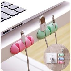 2PCS/Set Cable Winder Wire Organizer Desktop Clips Cord Management Headphone Cord Holder for IPhone Charging Data Line