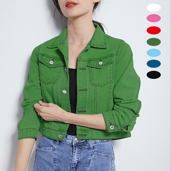 Women's colored 2025 denim jacket