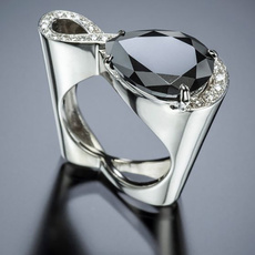 Sterling, DIAMOND, Infinity, wedding ring