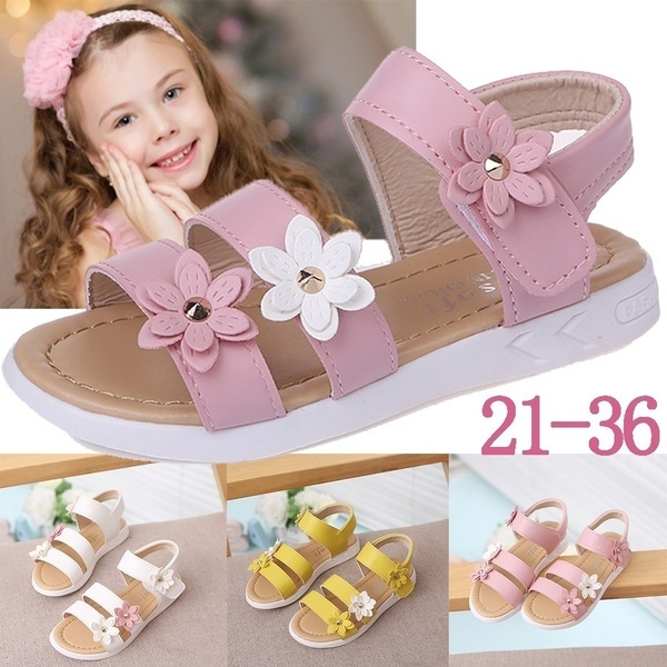 girls flower sandals