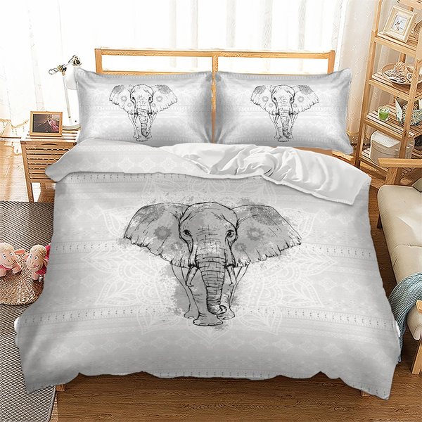 3d Elephant Quilt Cover For Kids, Elephant Twin Bedding