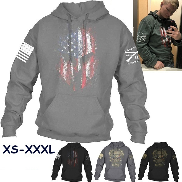 Men Newest SPARTAN SPORT HOODIE Grunt Style 2.0 LICENSED USA