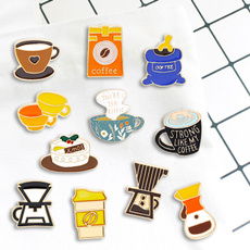 Coffee, Fashion, collarbroochespin, Gifts
