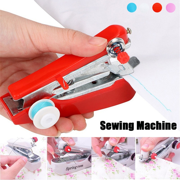 Portable Mini Sewing Machine Handheld Practical Sewing Machine Creative  Simple Sewing Tools Home Travel Small Embroidery
