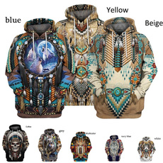 nativeindian, 3D hoodies, Men's Hoodies & Sweatshirts, Winter