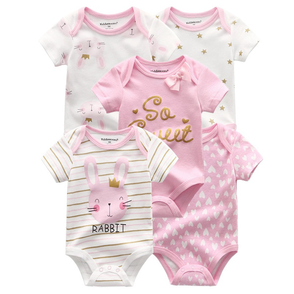 5PCS/Lot Cotton Cartoon Bodysuit Set