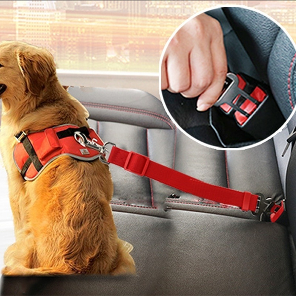 Colorful Dog Pet Safety Adjustable Car Seat Belt Harness Leash Travel Lead