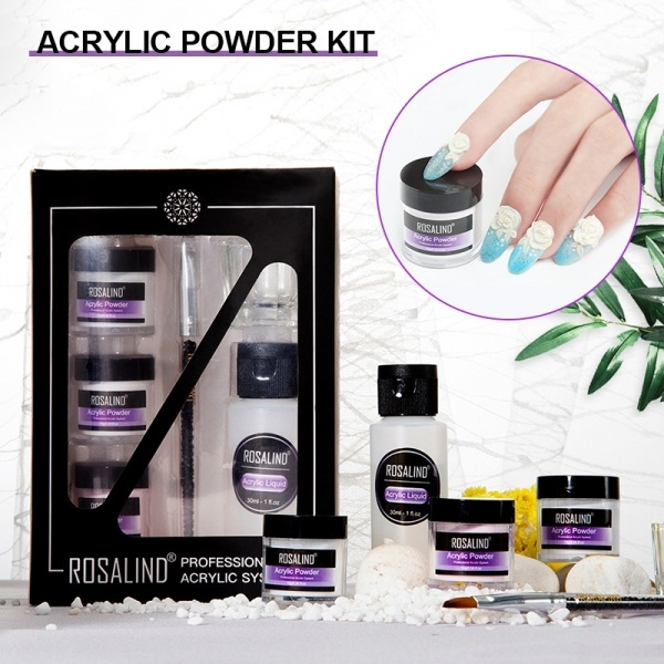 1 Nail Acrylic Powder 30ml Liquid Set Nail Brush Beginner Diy Kits Wish