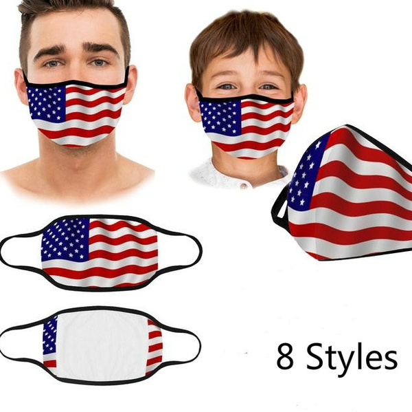 American Flag Face Mask USA Face Mask, Adult Washable and Reusable ...