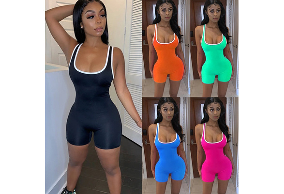 Women Fashion Solid Color Yoga Suit Sleeveless Fitness Sports
