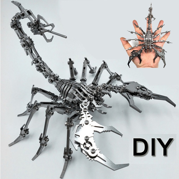 3D Insect Scorpion Stainless Steel Metal DIY Model Kits Puzzle Young People Toys 