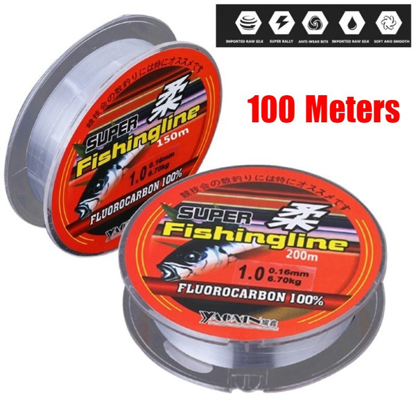 100M 100% Transparent Fish Line Super Strong Nylon Not Fluorocarbon Tackle Fishi