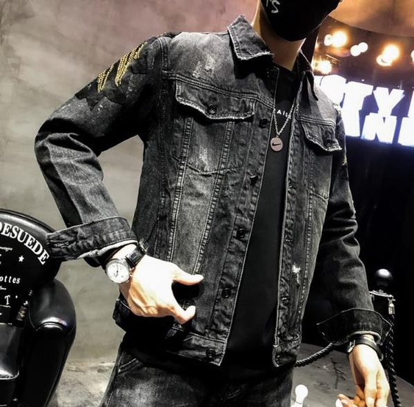 Punk Style Fashion Eagle Embroidered 