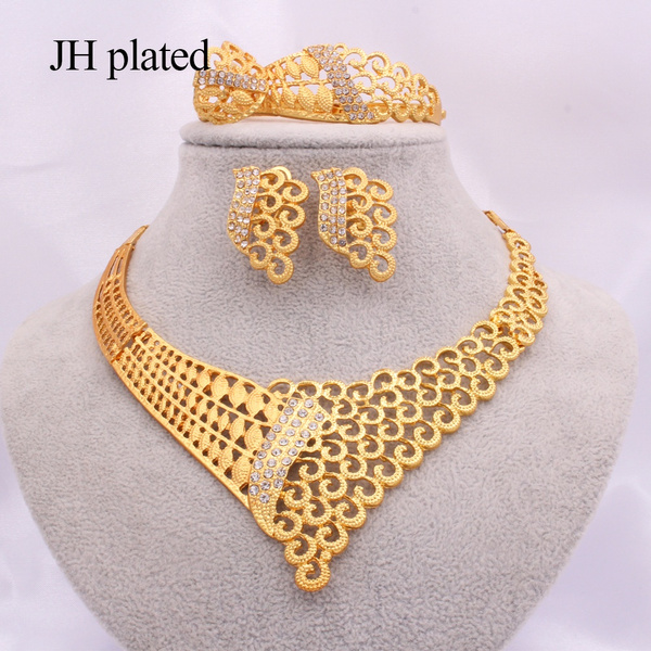 Dubai Gold Plated Necklace Jewelry Women's Fashion Chain Necklace