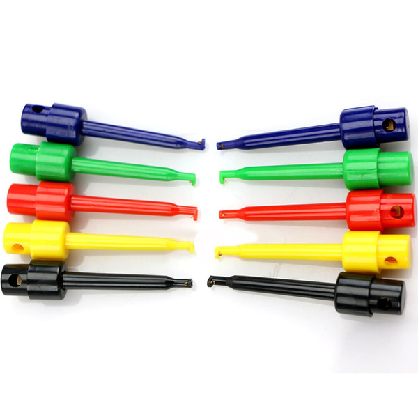 10pcs Lead Wire Test Hook Clip Grabber Test Probe SMT/SMD Kit For Multimeter *# 