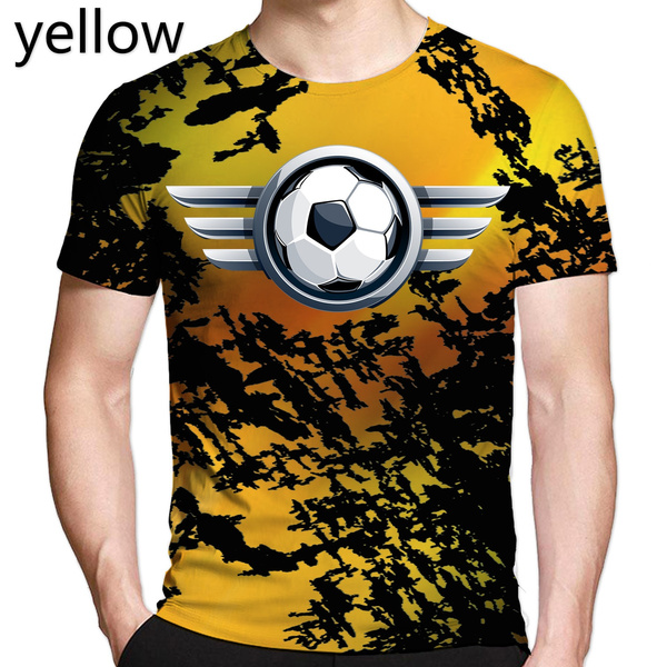 XQXCL World Cup Bosnia Printing Summer Short Sleeved 3D Printing T-Shirt Soccer Fan Tops for Men 