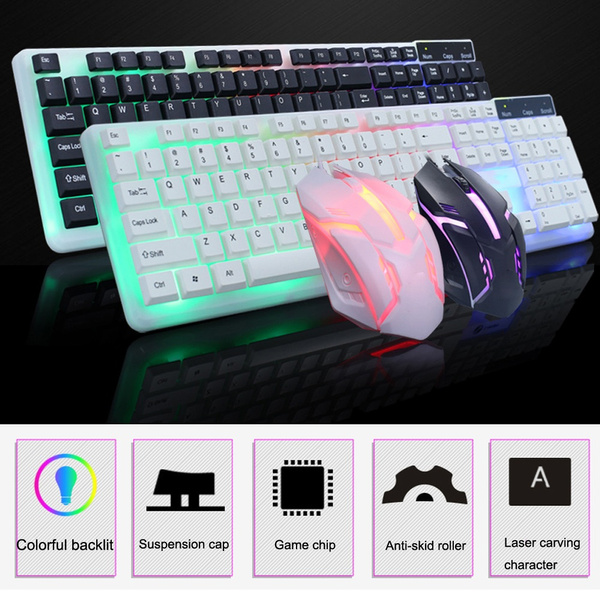 rgb light keyboard and mouse combo