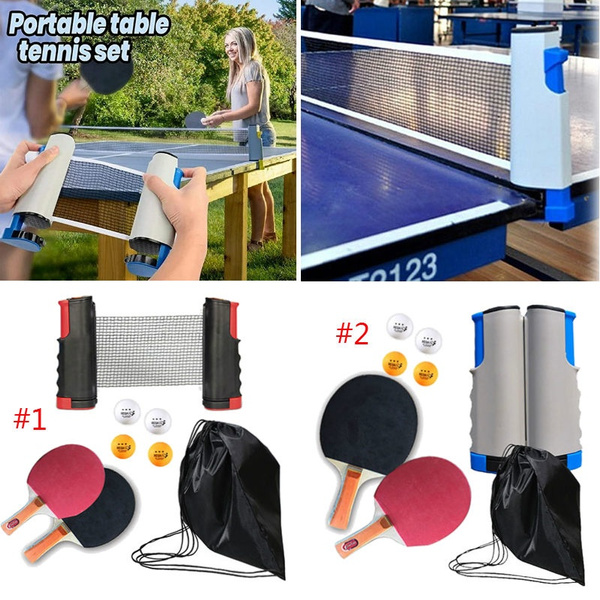Ping Pong Net Vermont Retractable Table Tennis NetBATS & BALLS INCLUDED 