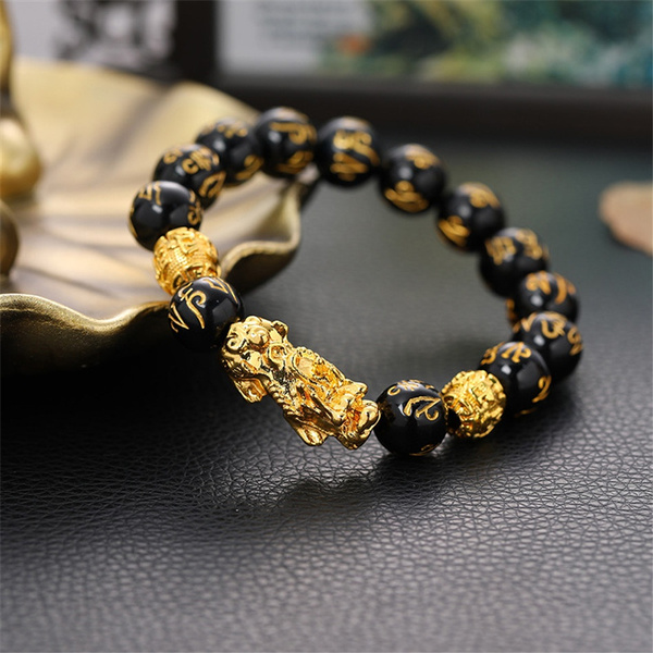 Budista Feng Shui Obsidiana Cuentas Pulseras Hombres Y Negro Budista Feng Shui Obsidiana Cuentas Pulseras Hombres Y Negro