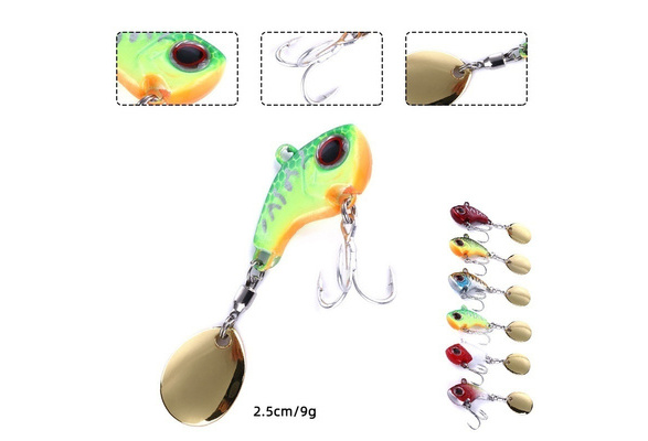 Metal VIB With Rotating Spoon Spinner Jig Fishing Lure Fishing Tackle Lures B1A 