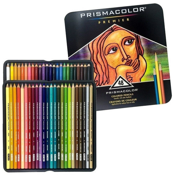 Prismacolor Premier Soft Core 48 Colored Pencil Set Prismacolour Tin -  AliExpress