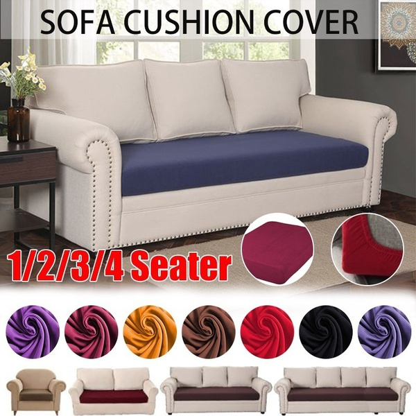 Stretch Elastic Sofa Futon Couch Chair Seat Cushion Cover Protector Red_S 