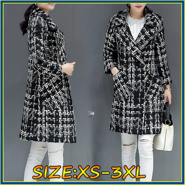 High Fashion Coat Tweed 2026.Autumn and Winter High-end Fashion Tweed Wild Coat In The Long Section ...
