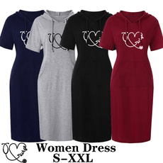 women pullover, slim dress, short sleeve dress, Sleeve