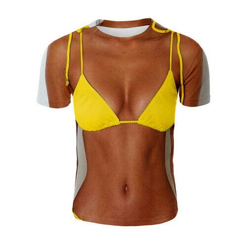 Mose Enlighten Kedelig New Fashion Womens/Mens Sexy Bikini Funny 3D Print Casual T-Shirt | Wish