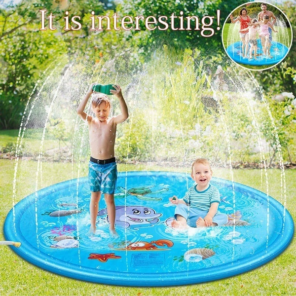 150/170CM Outdoor Water Spray Pad Kids Sprinkler Splash Play Mat Summer Toys 