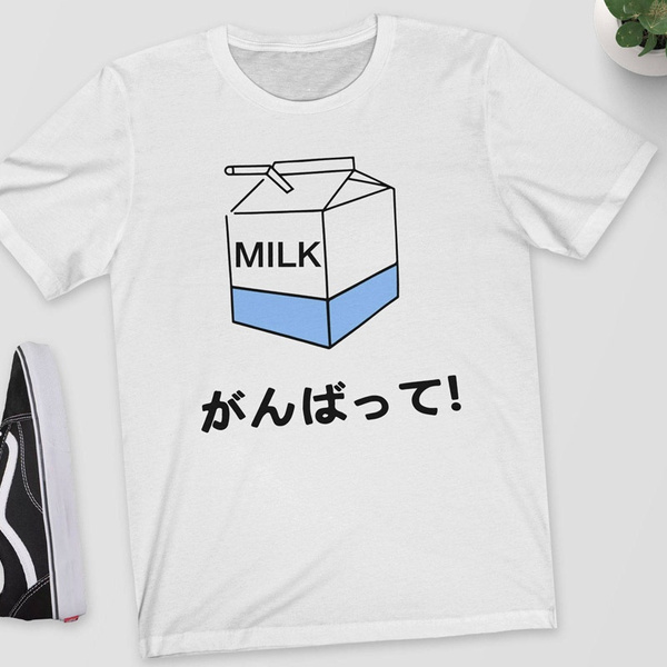 Japanese Milk T-Shirt - Cute Tee Japanese Shirt - Kawaii Tee | Wish