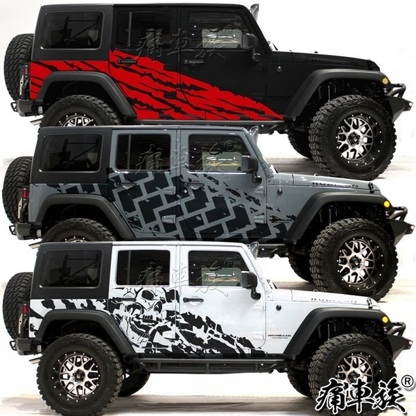 Car stickers FOR JEEP Wrangler personality appearance body decoration  Wrangler flag pattern stickers