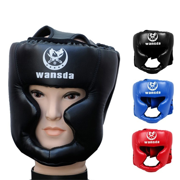 2pcs Headgear Head Guard Helmet Training Kick Boxing Sparring Face Protector 