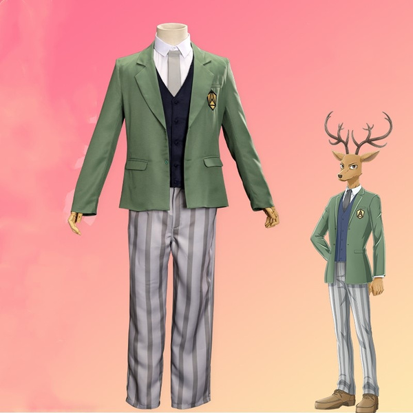 Cosplay Anime Beastars Legosi Louis dee Costume School Uniform Men