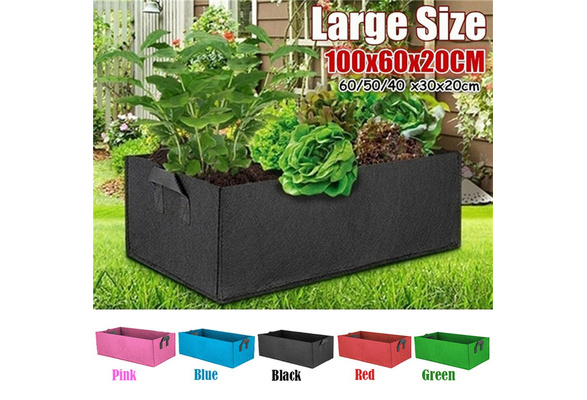 Garden Grow Bag Rectangle Breathable Planting Container  Anti-Corrosion Raised 