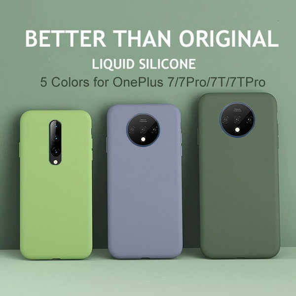 Ultra Thin Liquid Silicone Original Cases For Oneplus 7 T Pro One