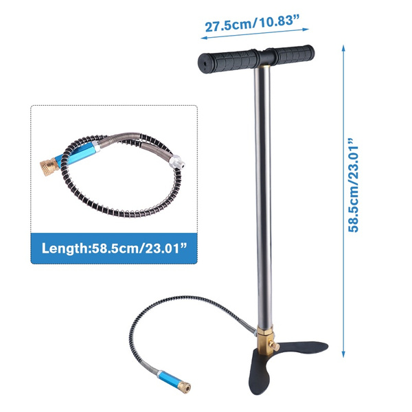 PCP Hand Pump 4500 PSI Air Gun Hand Pump Gas Filter Gauge 3 Stage