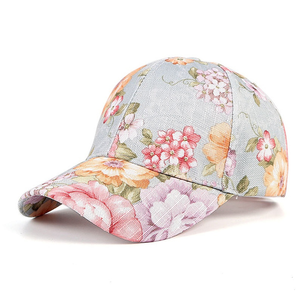 womens floral baseball cap