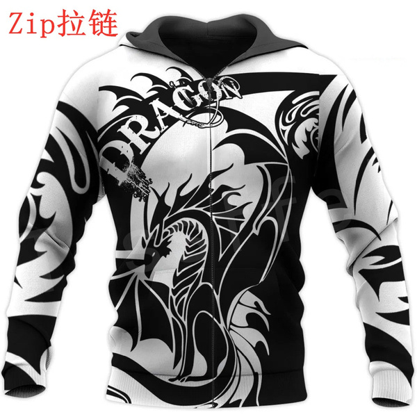 Animal Fly Dragon Symbol Tattoo 3d Printed Zipper Hoodies Unisex New Fashion Sweatshirt Hip Hop Zip Jackets Style 2 Wish
