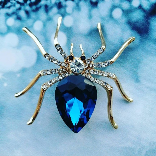 Diamante clearance spider brooch