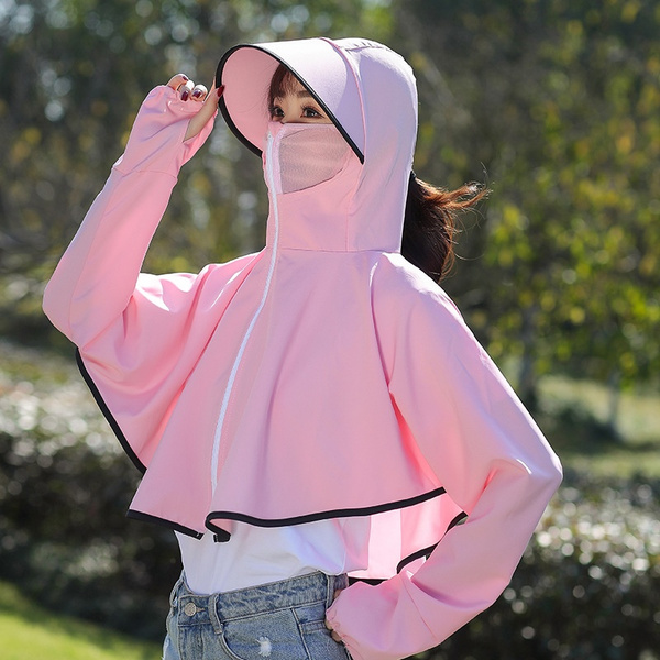 Sun-Protective Summer Sun-Proof Clothing Female Hooded Cycling UV ...