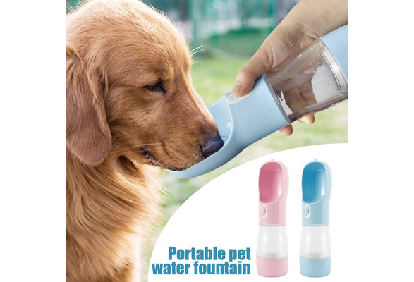 nobrand 480Ml Portable Pet Water Bottle For Dogs French Bulldog Pug Travel Puppy Drinking Bowl Outdoor Pet Water Dispenser Feeder Black ZNDGG