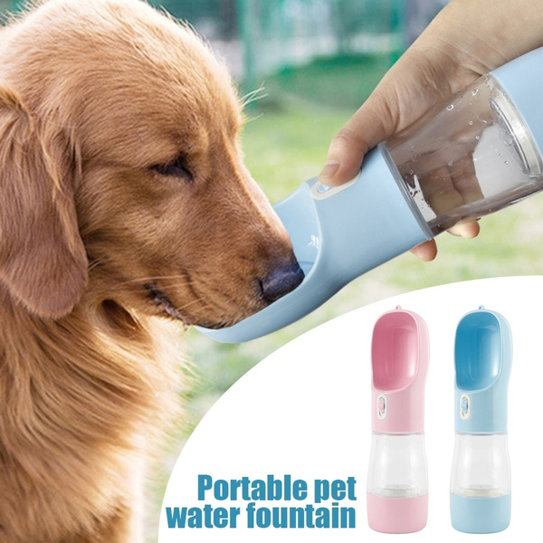 Cat Dog Travel Water Bottle Bowl Portable Pet Drinking Dispenser Feeder Outdoor 