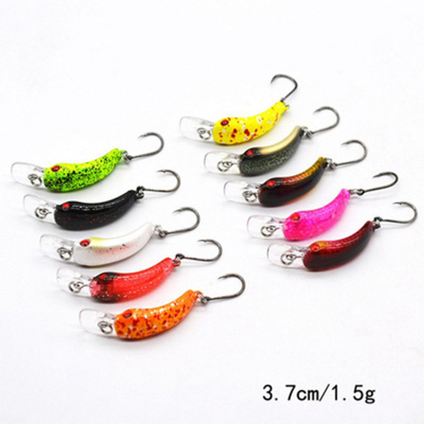 Triangle Hooks Minnow Fishing Lures Bass Tackle Deep Diving Crankbait Hard Bait 